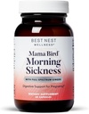 Best Nest Wellness Mama Bird Morning Sickness Relief - Gentle Supplement Formula Aids Against Morning Sickness - Supplement mit Ginger Extract & Root Powder - 60 Kapseln