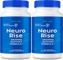 rize labs - Neuro-Rise-Kapseln, Hörgeräte-Ergänzung, Pillen zur Unterstützung gesunden Gehörs, Advanced Formula for Ear Health, Tinnitus & Noise Relief (120 Kapseln)