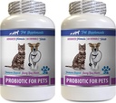 cat Mauvaise respiration Treats - PROBIOTICS pour les animaux de compagnie - Chiens Cats - Mauvais gaz et respiration Treats - Advanced Immune Boost - Meilleurs probiotiques pour les chats - 2 bouteilles (120 Treats)