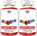 Vitamines gommy complexes VITA GLOBE B - Flaveur de fraises avec vitamine C, niacine, B6, B12 et biotine pour l'énergie, la santé cardiaque et le soutien du cerveau, 120 comtes (paquet de 2)