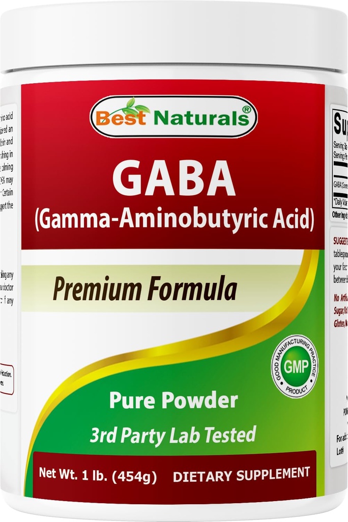 Best Naturals GABA (Gamma Aminobuttersäure) Pure Powder 1 Pound