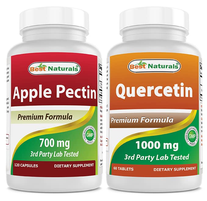 Meilleurs naturels Pectine de pomme 700 mg et Quercetin 1000 mg