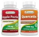 Meilleurs naturels Pectine de pomme 700 mg et Quercetin 1000 mg
