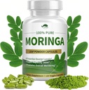 Bio Moringa Pulver Kapseln,Pure Moringa Oleifera Blatt Pulver Kapseln 1000mg,Moringa Ergänzung für Energie, Immunität & Gelenke Gesundheit, Vegan und Non-GMO,120 Kapseln