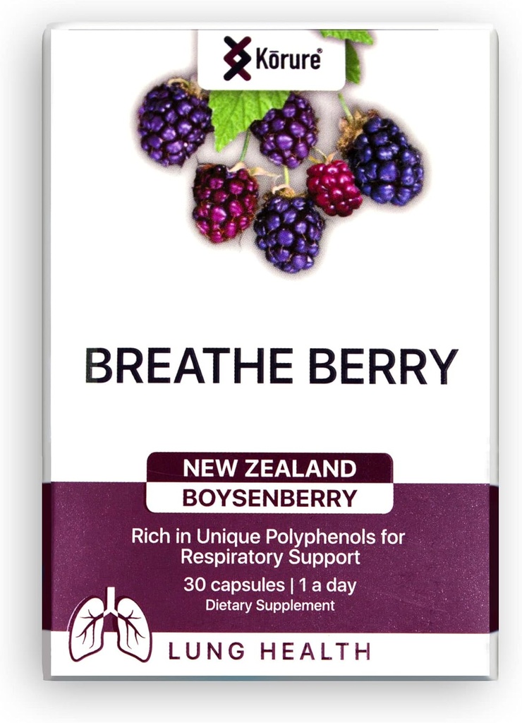Breathe Berry Boysenberry Natural Healthy Lungs Supplement, unterstützt Chest Congestion, Mucus and Boosts Overall Respiratory Wellness Healthy Lungs Supplement