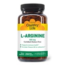 Country Life L-Arginine Caps mit Vitamin B-6, 500mg, 200 Vegan Capsules, Certified Gluten Free, Certified Vegan