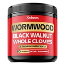 Satoomi 5 in 1 Wormwood Capsules Supplement - Ausgewählt aus Black Walnut, Whole Cloves, Turmeric and Berberine HCl - Immunsystem & Digestion Health - 60 Kapseln