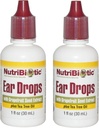 NutriBiotique gouttes d'oreille avec extrait de graines de pamplemousse et huile d'arbre de thé (paquet de 2), 1 Oz Chaque