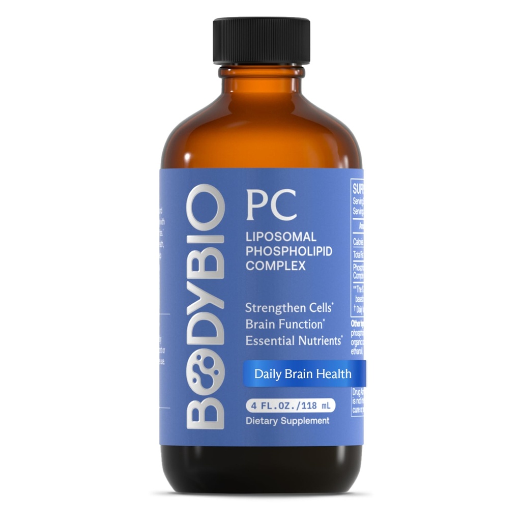 BodyBio PC - Phosphatidylcholin für Gehirngesundheit, Psychische Klarheit, kognitive Funktion, Cellular Repair & Healthy Aging, Phospholipid Complex Supplement für Gentle Daily Detox