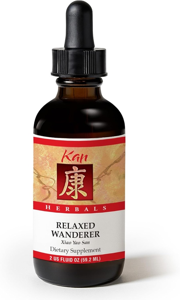 Kan Herbs Company Rilassò Wanderer – tradizionale cinese Herbal Formula per sostenere l'umore, la digestione e l'equilibrio mestruale, Nourishes Blood, Eases Occasional Tension and Fatigue, 2 fl oz