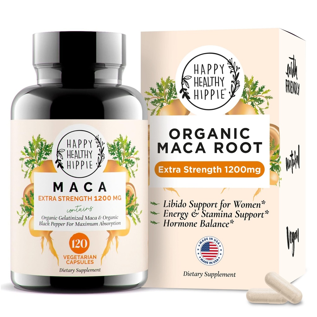 Capsules de racine de maca biologique 1200 mg – Libido Booster pour les femmes Fast Acting & Potent.