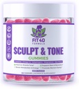 Sculpt & Tone Gummies for Women 40+ | Creatina, Magnesio, Tart Cherry & Sea Moss | Peri-Menopause Support, Energy & Post-Workout Recovery | 150 Vegan Gummies