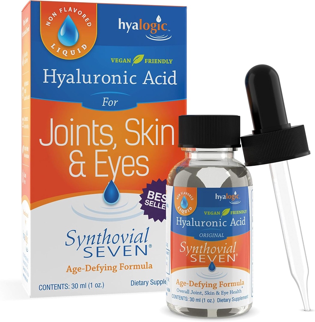 Hyalogic Synthovial Seven Acid Liquido Ialuronico - Supporto Congiunto HA - Vegan - 1 oz