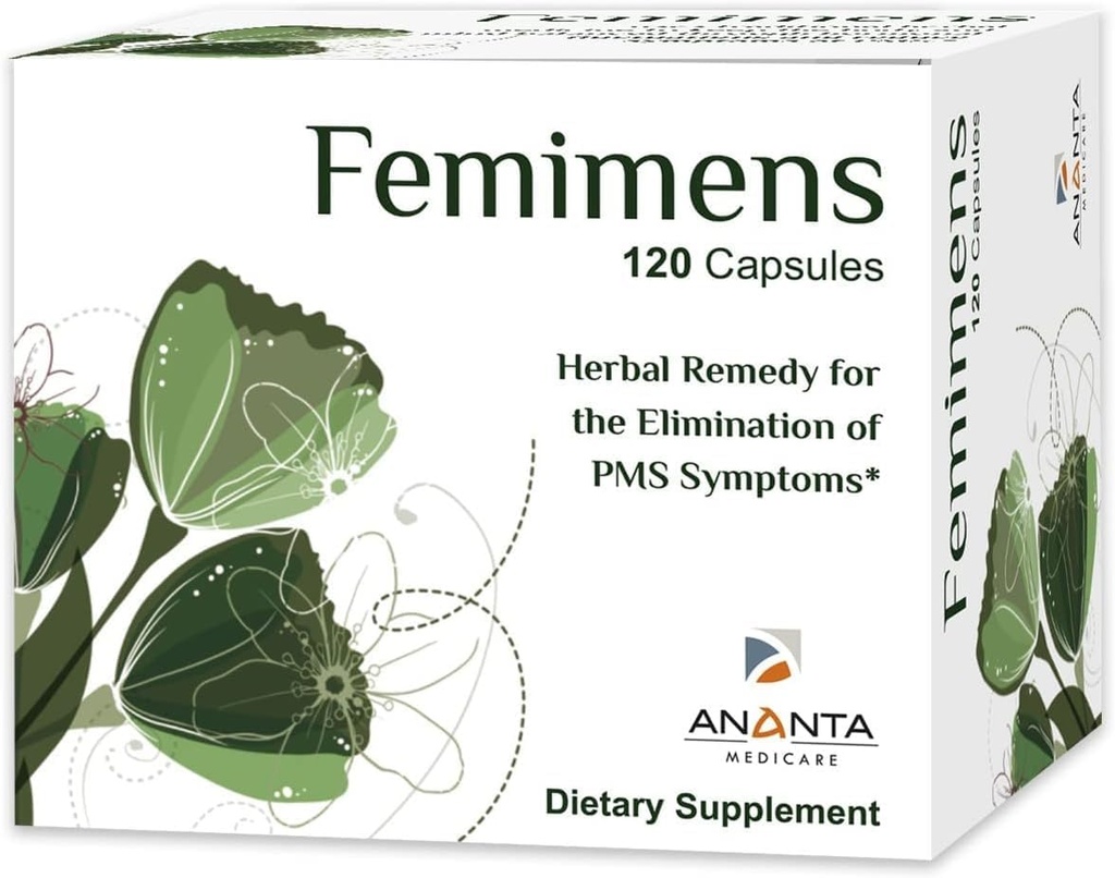 Ananta Medicare FEMIMENS Remède à base de plantes pour l'élimination des symptômes du SPM, supplément alimentaire - 120 capsules