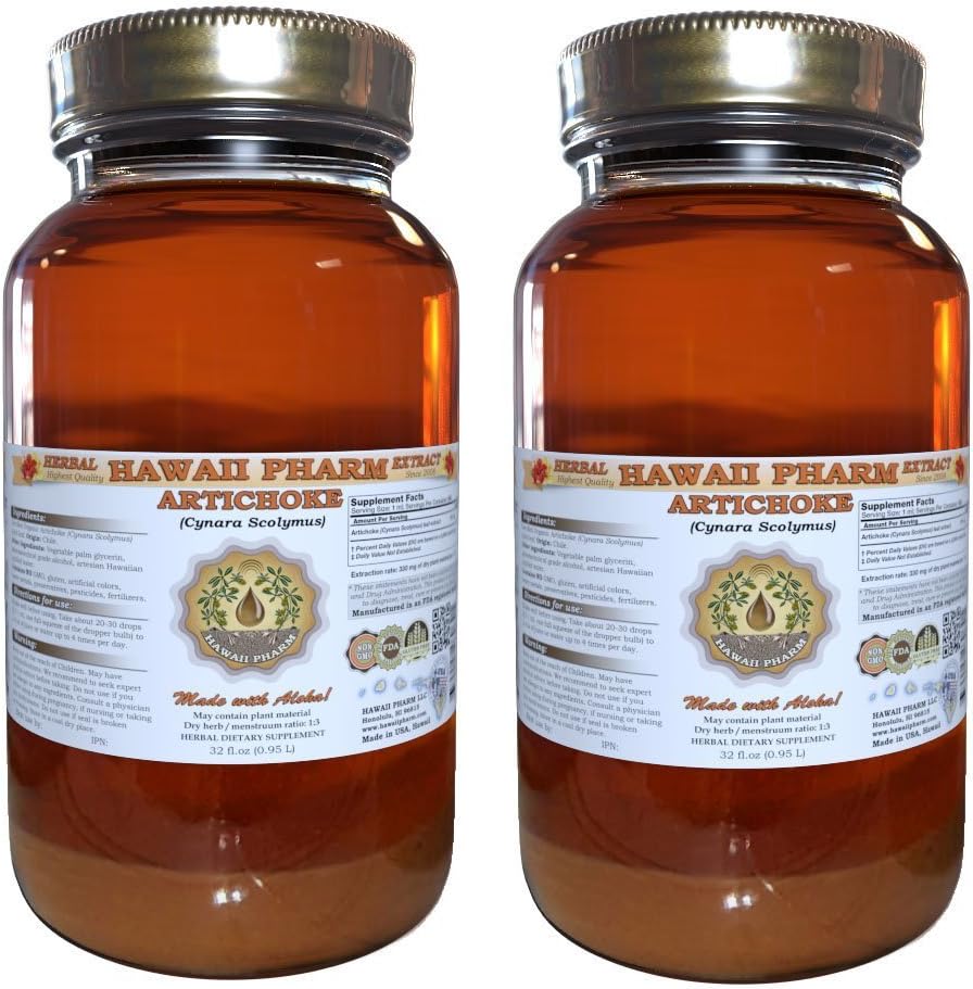 Estratto di liquido di carciofo, carciofo organico (Cynara scolymus) tintura 2x32 oz non filtrata