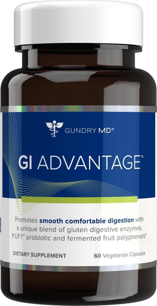 Gundry MD GI Vantaggio Gut Supplemento con Probiotici, Enzimi Digestivi ed Estratti Superfruit per Forte Metabolismo, Energia, Digestione e Supporto Muscolare - (30 Serve)