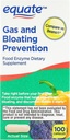 Equate Gas e Bloating Relief Prevenzione, Alimentare Enzime Integratore alimentare Capsule 100 Conte (Pacchetto di 1)