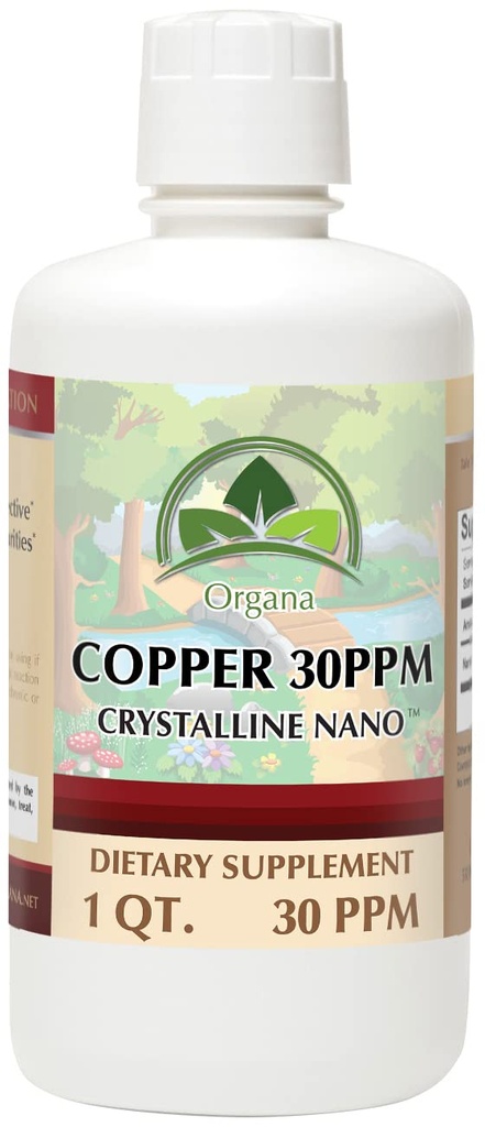 Organa Supplément en cuivre liquide cristallin pur - 30 PPM - Minéraux colloïdaux