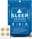 Patch di sonno per adulti, Patch di supporto per il sonno di Jat Lag con 420 Micropoint di acido ialuronico, Applicare su Yintang, Acupoint anmian, Uso continuo quattro settimane, ingredienti naturali di erbe, 8 conte