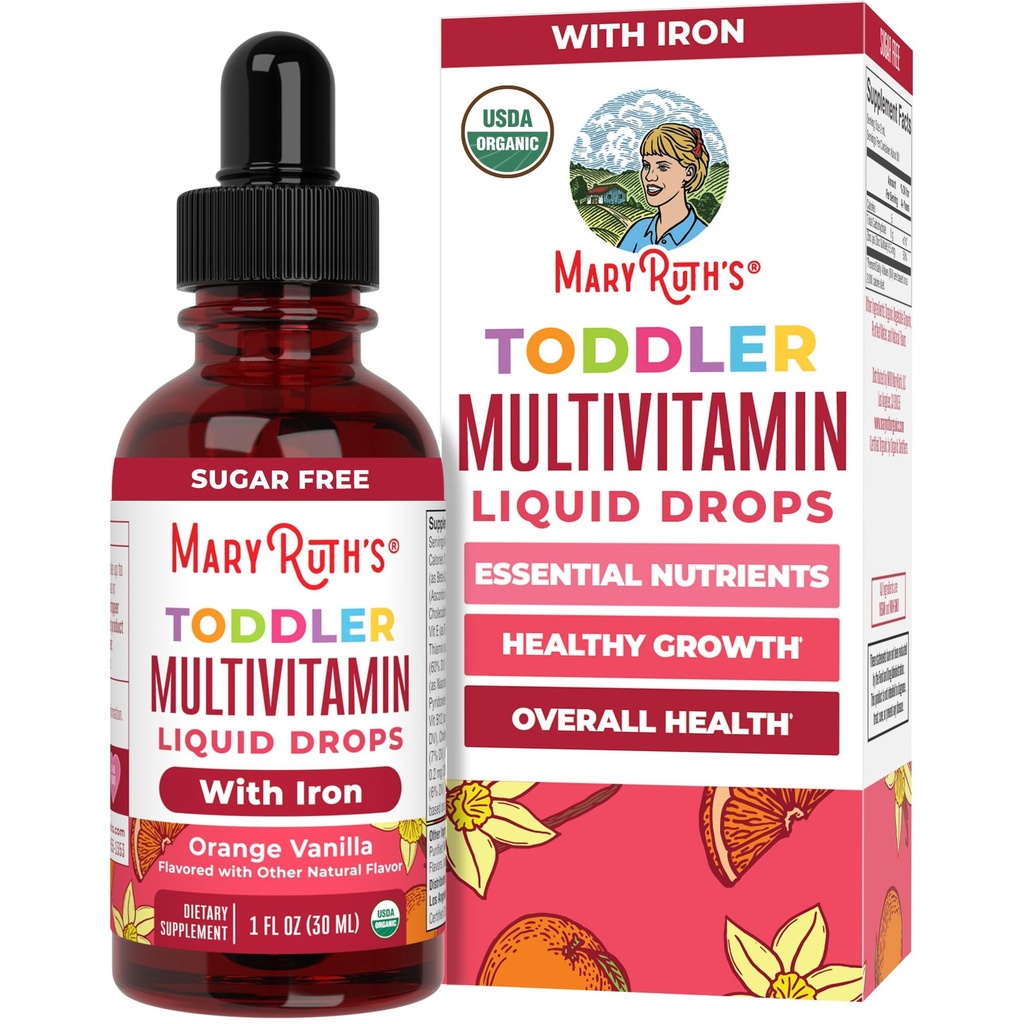 MaryRuth Organics CoComelon Enfants de tout-petit Multivitamine avec Iron.Support immunitaire.