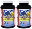 Yerba Prima Psyllium Husk Caps - 180 Capsules (Pack von 2) - Einfache Faserergänzung - Colon Cleanse - Gut Health - Non-GMO Gluten Kostenlos