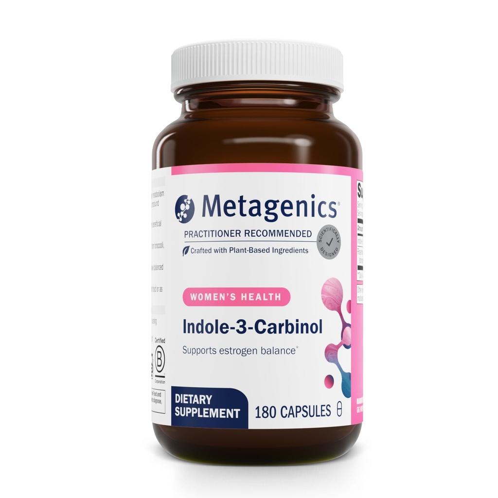 Metagenics Meta Indole-3-Carbinol Supplement - Supports Estrogen Hormone Balance, Antioxidant & Liver Health* - Non-GMO, Gluten-Free, Vegan - GMP Certified Facility - 180 Capsules