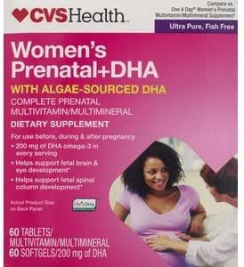 CVS DHA Prenatal Multivitamin 2 Schritt-Programm Tablets - 60 Tage