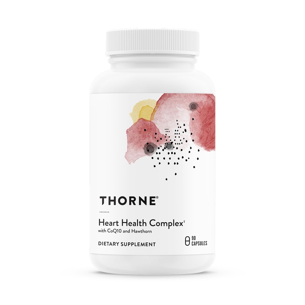 THORNE - Heart Health Complex - mit CoQ10, Taurine und Hawthorn - Coenzym Q10 Supplement mit Mineralien, Aminosäuren und Botanicals - 90 Kapseln