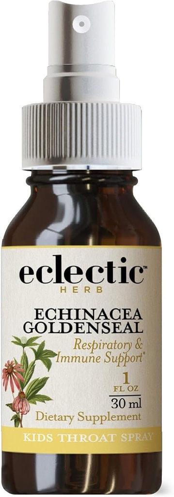 INSTITUTE ECLECTIQUE Echinacée des enfants - Spray de gorge de senne dorée (Orange Flavor) 1 Ounce