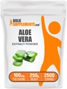 BulkSupplements.com Poudre d'extrait d'aloe vera - Supplément d'aloe vera, supplément à base de plantes - Vegan & Gluten Free, 100mg par portion, 250g (8,8 oz) (paquet de 1)