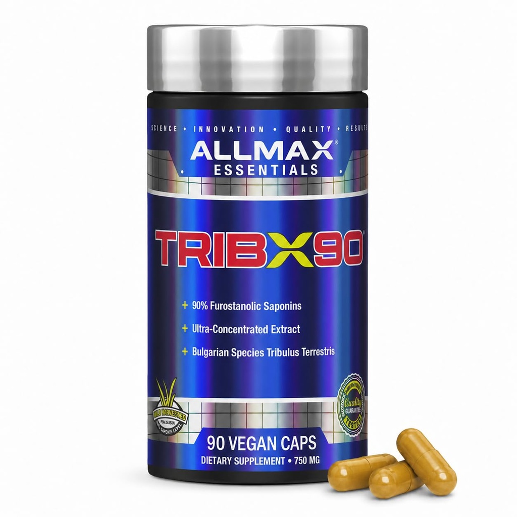 ALLMAX Nutrition Trib X 90, Bulgarischer Tribulus Ultra-Concentrated Extract, 90 Kapseln