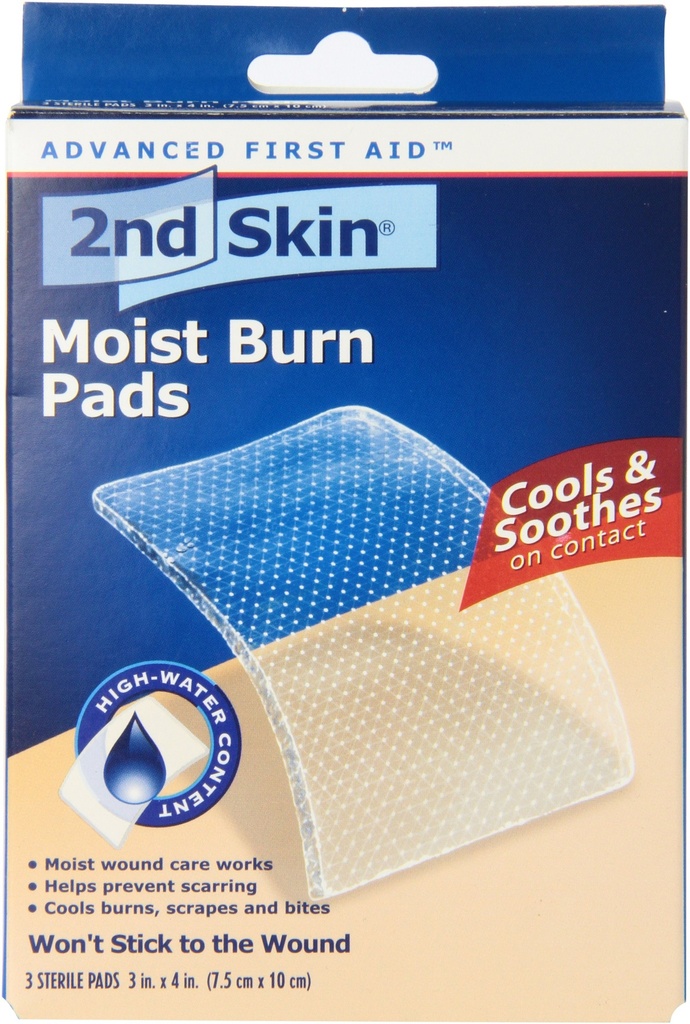 Spenco 2nd Skin Moist Burn Pads, groß (3 x 4 Zoll), 3-Count