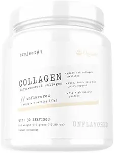 Progetto #1 Nutrition Multi-Sourced Collagen Powder | Peptidi di collagene a base di erba per pelle, capelli, unghie e articolazioni | Collage idrolizzato & 15g Protein Per Serving - Crema irlandese - Collagene per donne e uomini