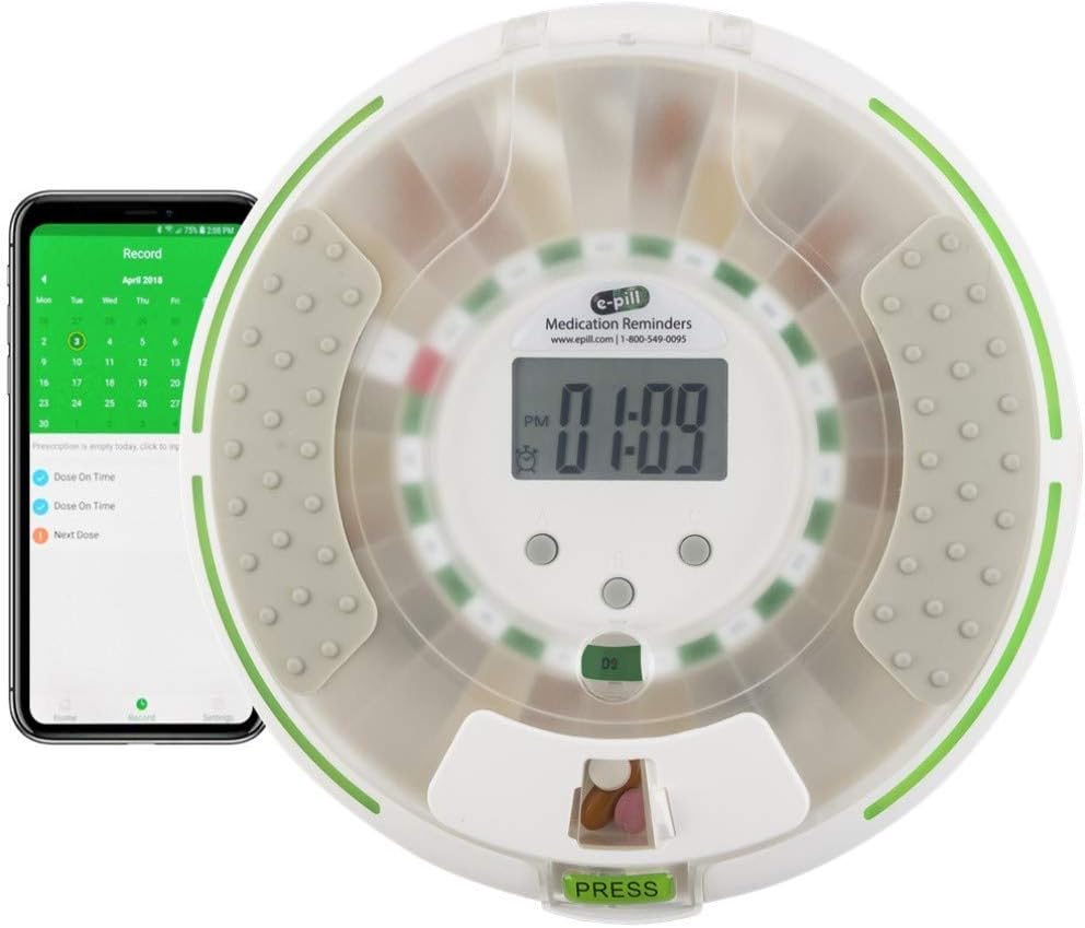 e-Pill MedSmart Voice Pro - Dispenser automatico di pillole bloccati - Bluetooth abilitato