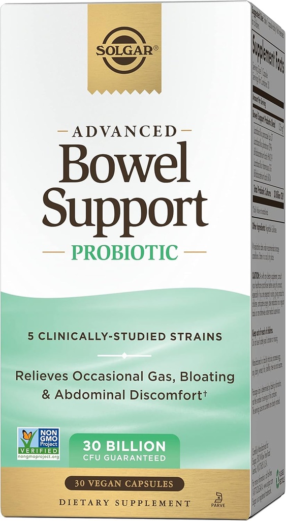 Solgar Bowel Support Probiotic, 30 Kapseln