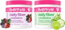Daily Fiber Supplement Bundle mit Collagen, Probiotics & Elektrolyten - Unterstützt Verdauungs-Gesundheit, Regelmäßigkeit und Hautgesundheit – Cucumber Lime Mint & Wild Berry Flavors – 32 Portionen Gesamt