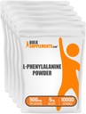 BulkSupplements.com L-Phenylalanine Polvere - Phenylalanine Supplement, L-Phenylalanine 500mg - Aminoacidi Supplemento, Gluten Free, 500mg per Serving, 5kg (11 lbs) (Pacchetto di 5)