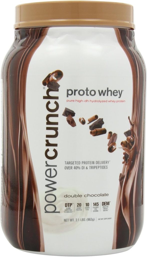 Poudre de protéines de croûte de puissance, avec des acides aminés, les protéines agitent avec un goût délicieux, chocolat double, 2,1 LB
