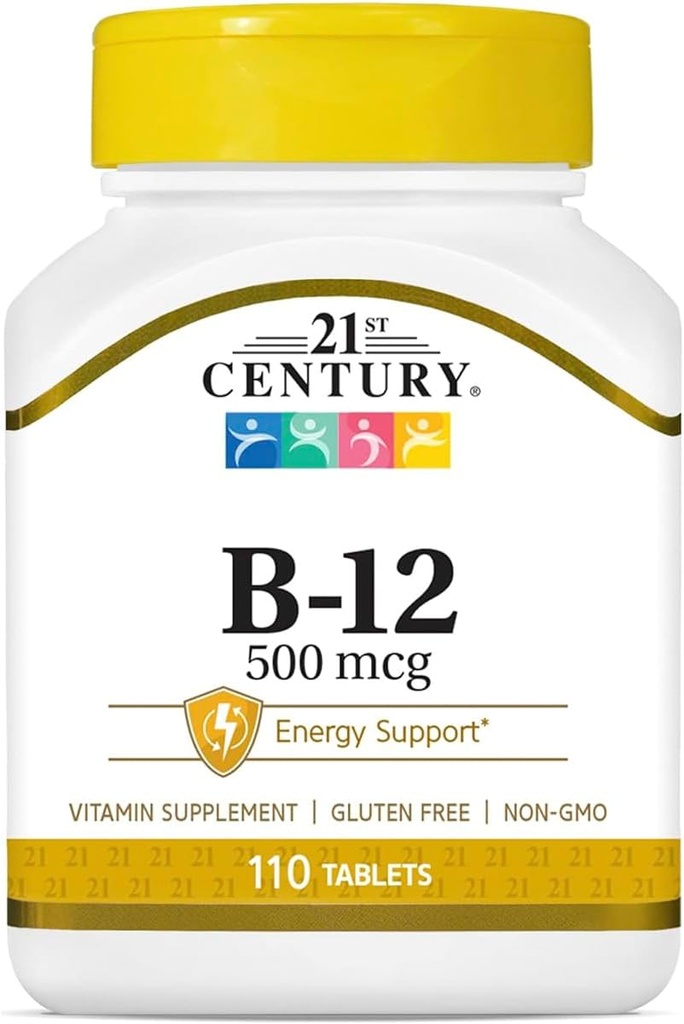 21st Century B-12 500 mcg Tablets, 110-Count (pacchetto di 2)