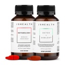 JSHealth Vitamines Bloating Bundle - Inclut Detox + Debloat Foie Formule de Santé & Métabolisme + Soutien Énergie Naturelle