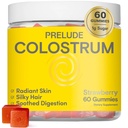 Prélude Bovine Colostrum Chews pour Gut Health, Bloating & Beauty pour les femmes et les hommes - Gummes Colostrum gazonnés pour la santé digestive Immunité et bien-être général - Supplément Colostrum Fabriqué aux États-Unis