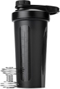 Mr. Pen- Shaker Bottiglie per miscele di proteine con tappo di torsione, 28 oz, Black Protein Shaker Bottiglia con filo Whisk Ball, Shaker Cup, Mixer Bottiglia