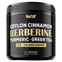 Supplément berbère. Ajouté Curcumin curcumin, thé vert et plus - Soutien santé cardiaque, gestion du corps et système immunitaire - 90 capsules pour 3 mois d'approvisionnement
