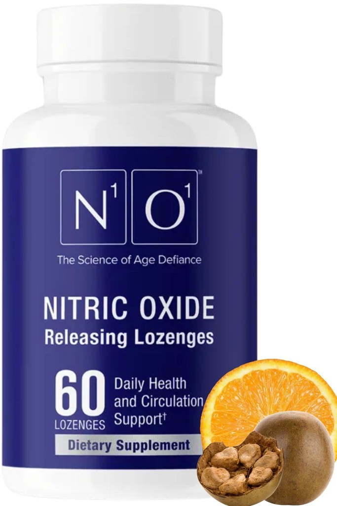 N1O1 Nitric Oxid Lozenges - 60 Count - Nitric Oxid Supplement für Herzgesundheit, Zirkulation, Energie, Blutfluss, Oxygenation, Gesunder Blutdruck, Herz-Kreislauf-Unterstützung für Männer und Frauen