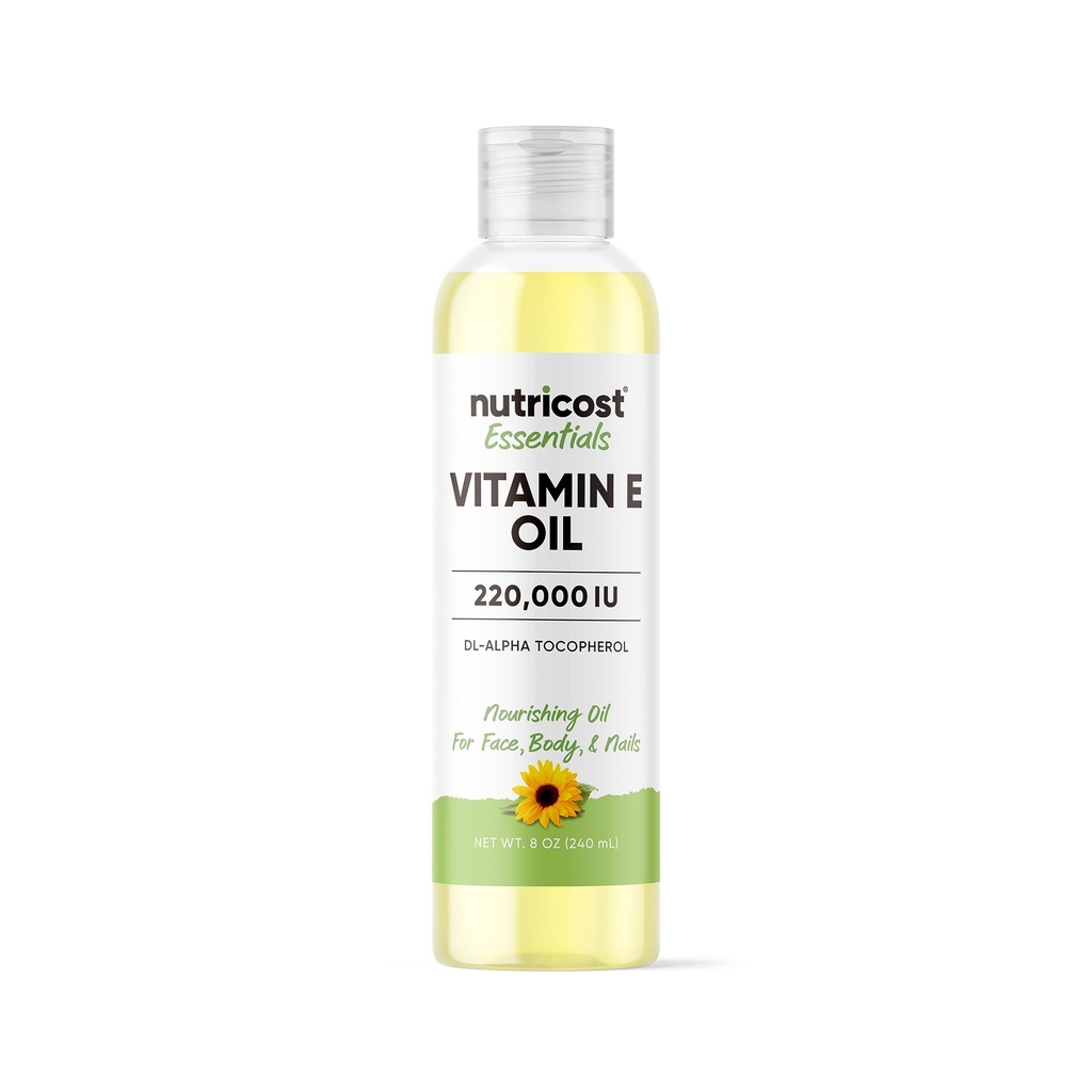 Nutricost Essentials Vitamin E Oil (8 Unzen / 230.000 IU) | Vitamin E Öl für Haut, Haar und Nägel