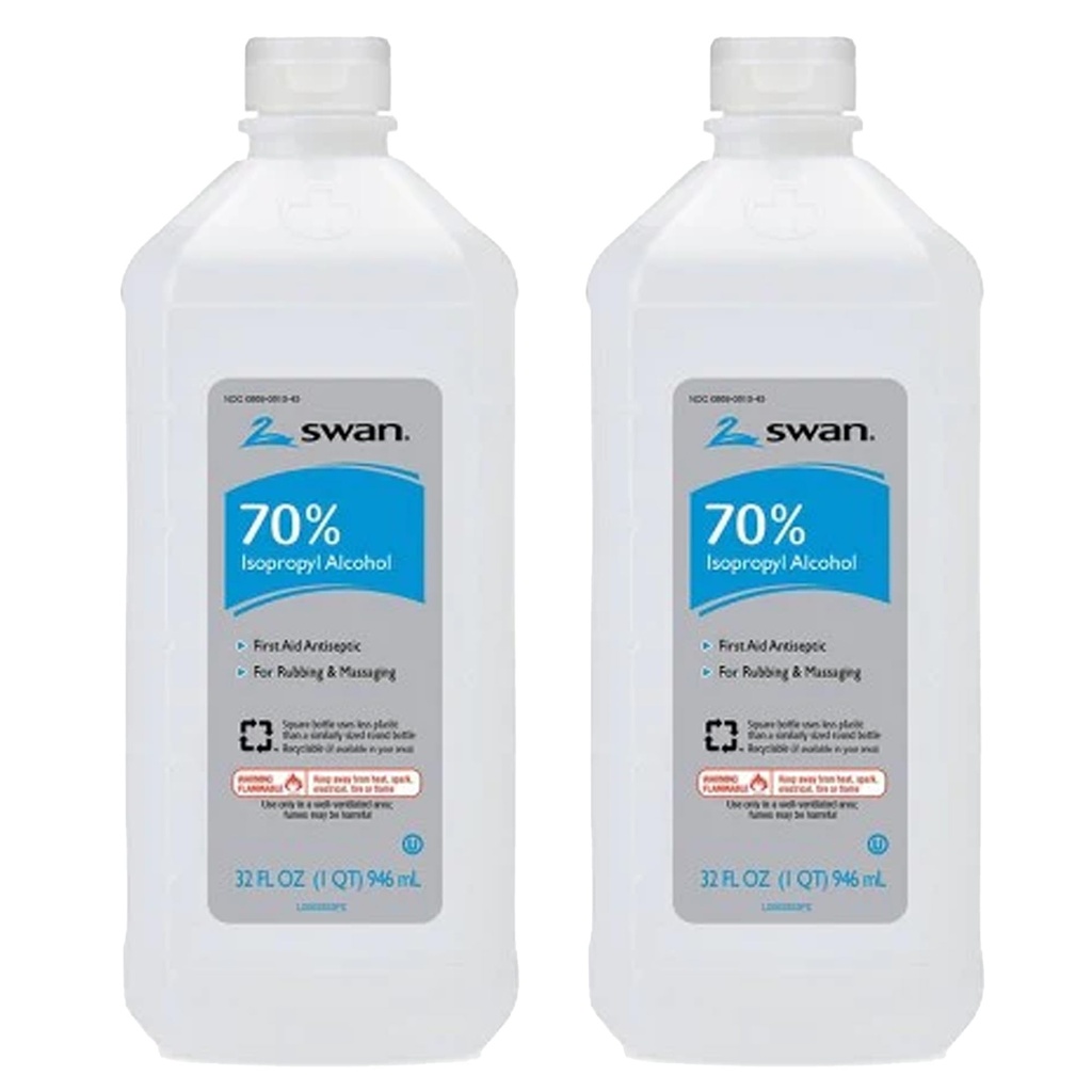 Swan 70% Reiben Alkohol, 32 Fl oz (Pack von 2)