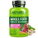 NATURELO Whole Food Multivitamin per le donne - con vitamine, minerali e estratti organici - Supplemento per l'energia e la salute del cuore - Non OGM - 120 capsule vegane