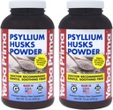Yerba Prima Psyllium Husk Pulver 12 oz (Pack mit 2) - natürliche Faserergänzung