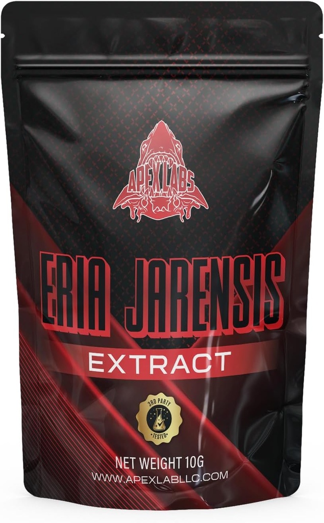 ERIA JARENSIS-Extrakt - Schüttpulver 10 Gramm 133 Servierungen - Neue Pea-Ergänzung ✮ Neu Stimulant und NOOTROPIC ✮ Steigerung Fokus Energie Kognitive Leistung - Scoop Included