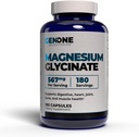 GenOne Magnesium Glycinate Kapseln - Verbesserte Absorption für Knochen & Mental Unterstützung - Gentle on Stomach 567mg per Servieren - 180 Count